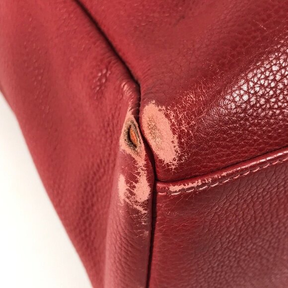 HERMES Red Leather Tote Bag - Picture 6 of 16
